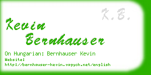 kevin bernhauser business card